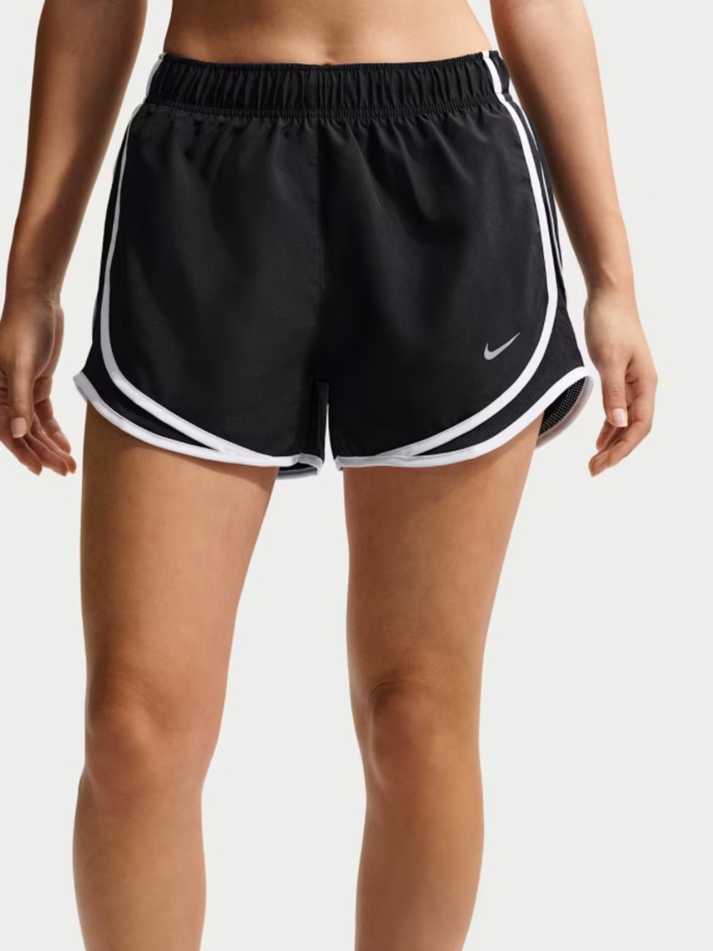 ❗️Nike Temp Dri Fit Black Athletic Shorts with White Piping